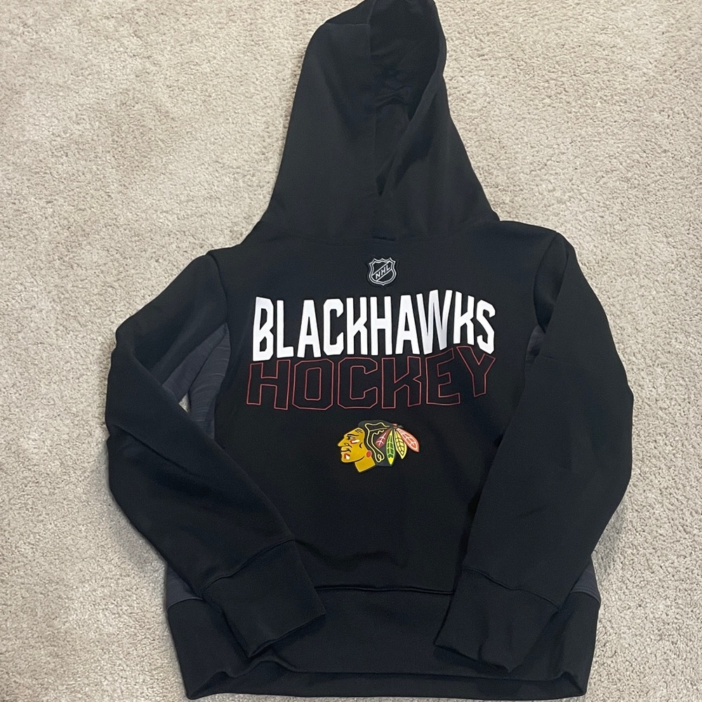 NHL Blackhawks Kids Black Hoodie